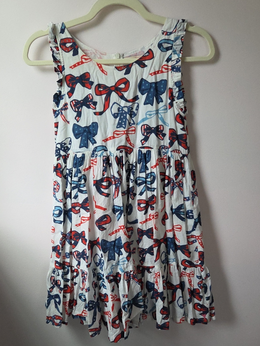 Pink Chicken Girls Kelsey Dress with Red and Blue Bow Print